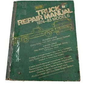MOTOR Truck Repair Manual 1974-83 36th Edition Green‎ Vintage Shop Guide Book